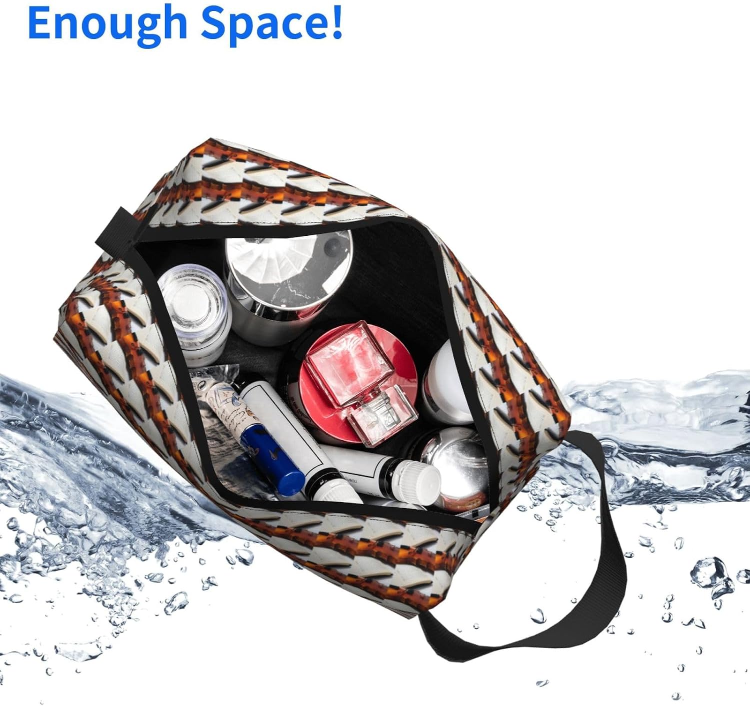 Violin Book Print Large Capacity Travel Toiletry Bag for Women Men Cosmetic Pouch Daily Organizer image 5