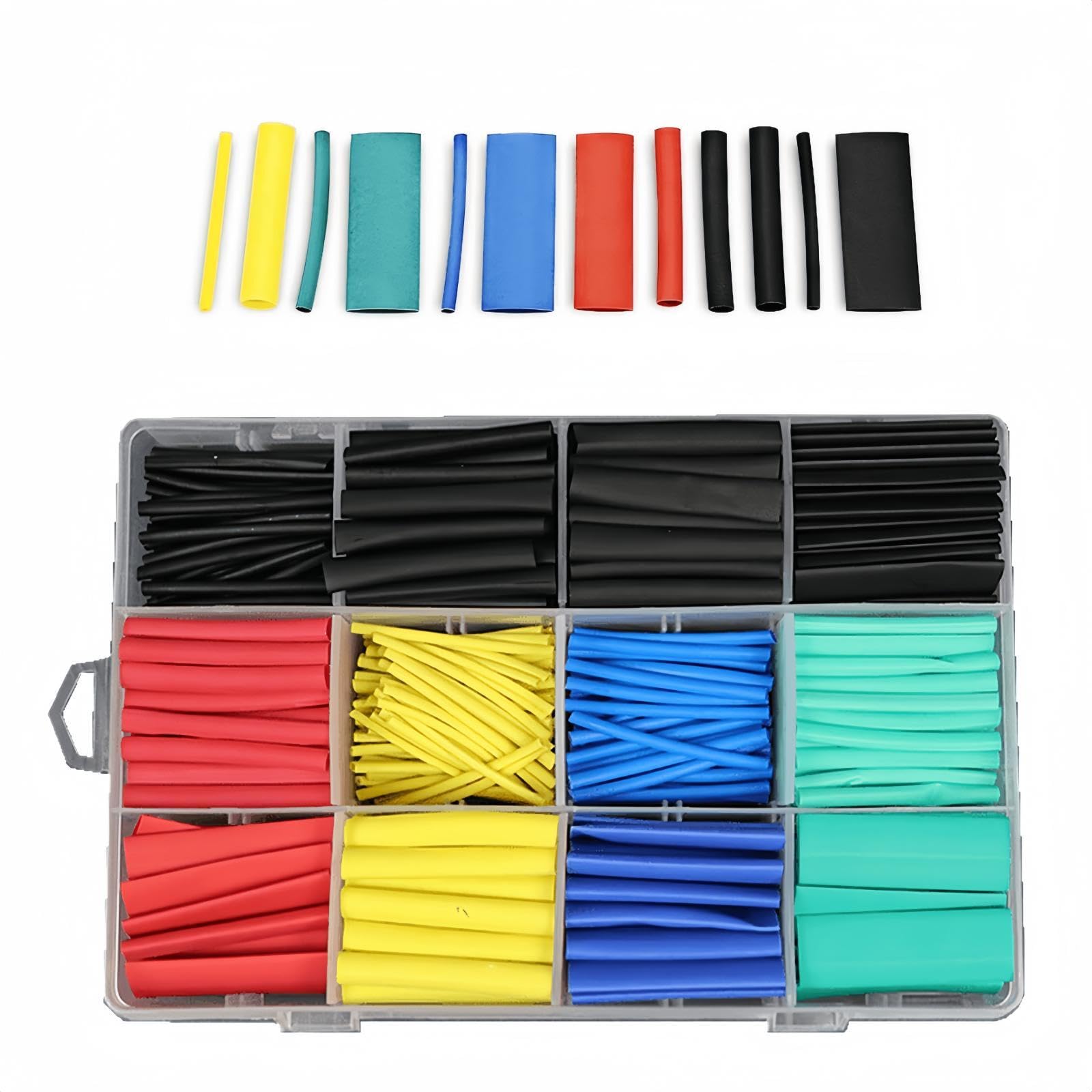 Xfopz Heat Shrink Tubing Kit, 2:1 Wire Shrink Wrap Tubing Wire Heat Shrink Tube Kit, Assortment Electric Colored Insulation Heat Shrink Tubing (530 PCS) (B0D12MVW36) Amazon Price History, Amazon Price Tracker