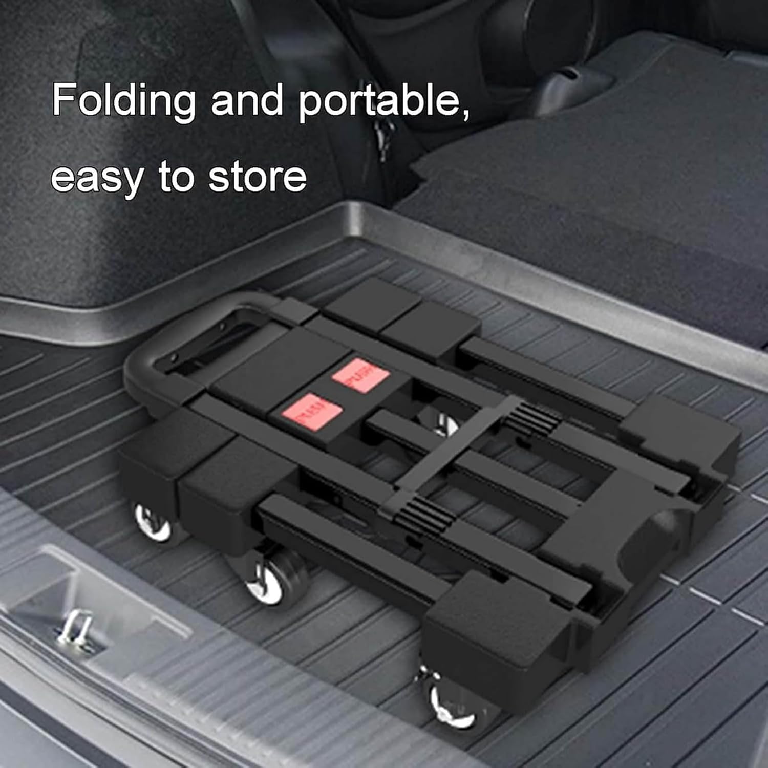 Push-Pull Cart, Lightweight Flatbed Trolley for Grocery Shopping and Travel, 6 Wheels, Ideal for Luggage and Goods Transport