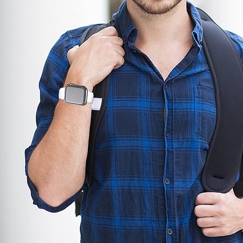 Miniatura 30 de Funda compatible con Apple Watch Series 3, 2, 1 de 1.496 pulgadas con protector de pantalla, cubierta dura de policarbonato antiarañazos a prueba