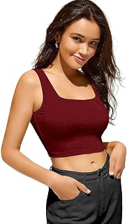 BoomBeauty Women's Knitted Sleeveless Rib Neck Tank Top Price In India