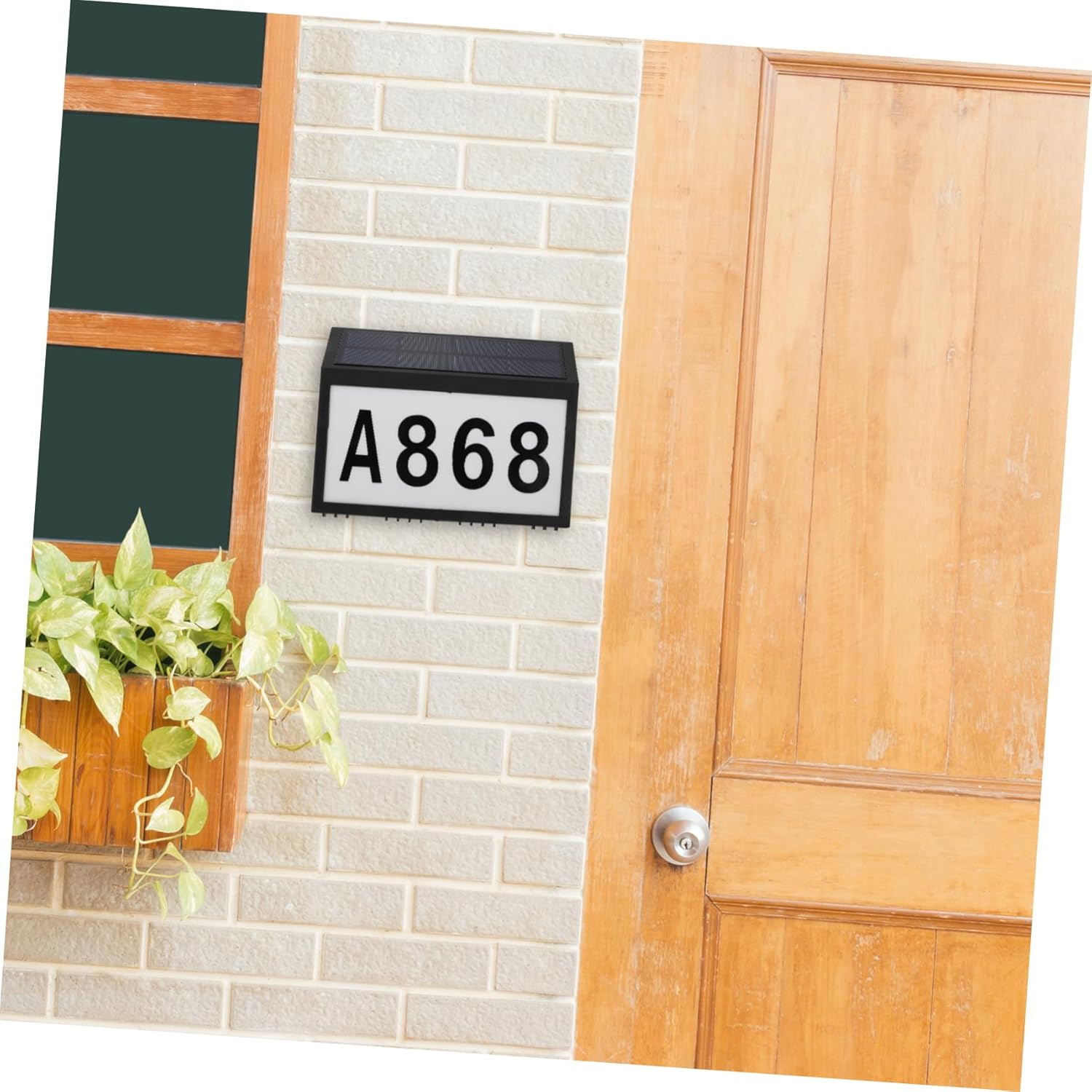 Solar Address Number Light LED Door Number Sign Solar Power Waterproof for Outdoor Use Easy to Install