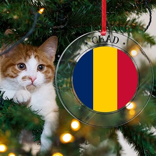 Vista 221 de Bandera de Curazao - Adorno para árbol de Navidad, bandera nacional, decoración de árbol de Navidad de Curazao, recuerdo acrílico, adorno colgante