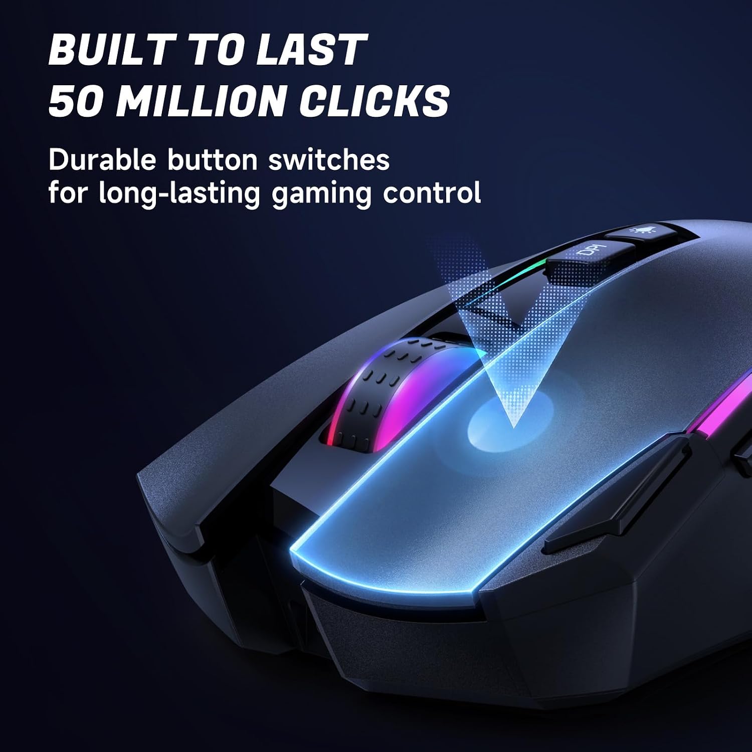 AOC GM401 Wireless RGB Gaming Mouse, 12000 DPI, Rapid-Fire Shotcut, 70Hrs | 2.4GHz Cable-Free 0 Delay /Bluetooth 5.0/USB-C Wired, Remapping Keys, Vibing Backlight, Ergonomic Comfort, Fits for FPS Gamer 7 71aGPydutPL. AC SL1500