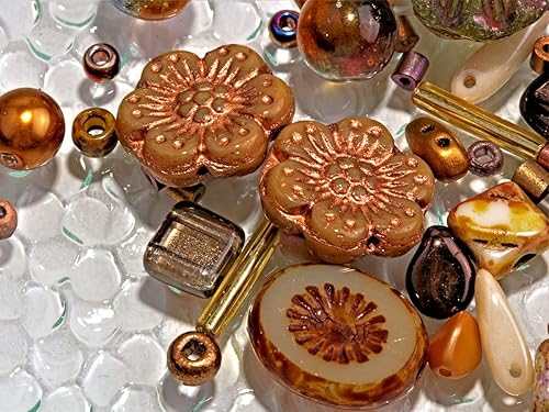 Miniatura 5 de SCARA 2,29 oz (65 g) Mezcla única de cuentas de vidrio checo para la fabricación de joyas, cuentas y surtidos de cuentas. Cuentas prensadas, gato de