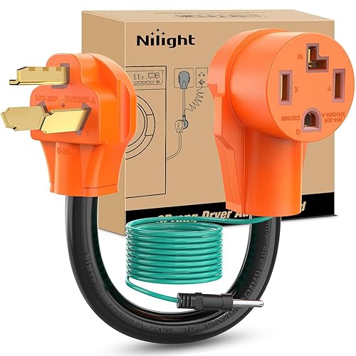 Nilight Cable adaptador de secadora de 30 amperios a 30 amperios, 3 clavijas, 125 V, 3750 W, cobre puro, salida de secadora a nueva secadora,