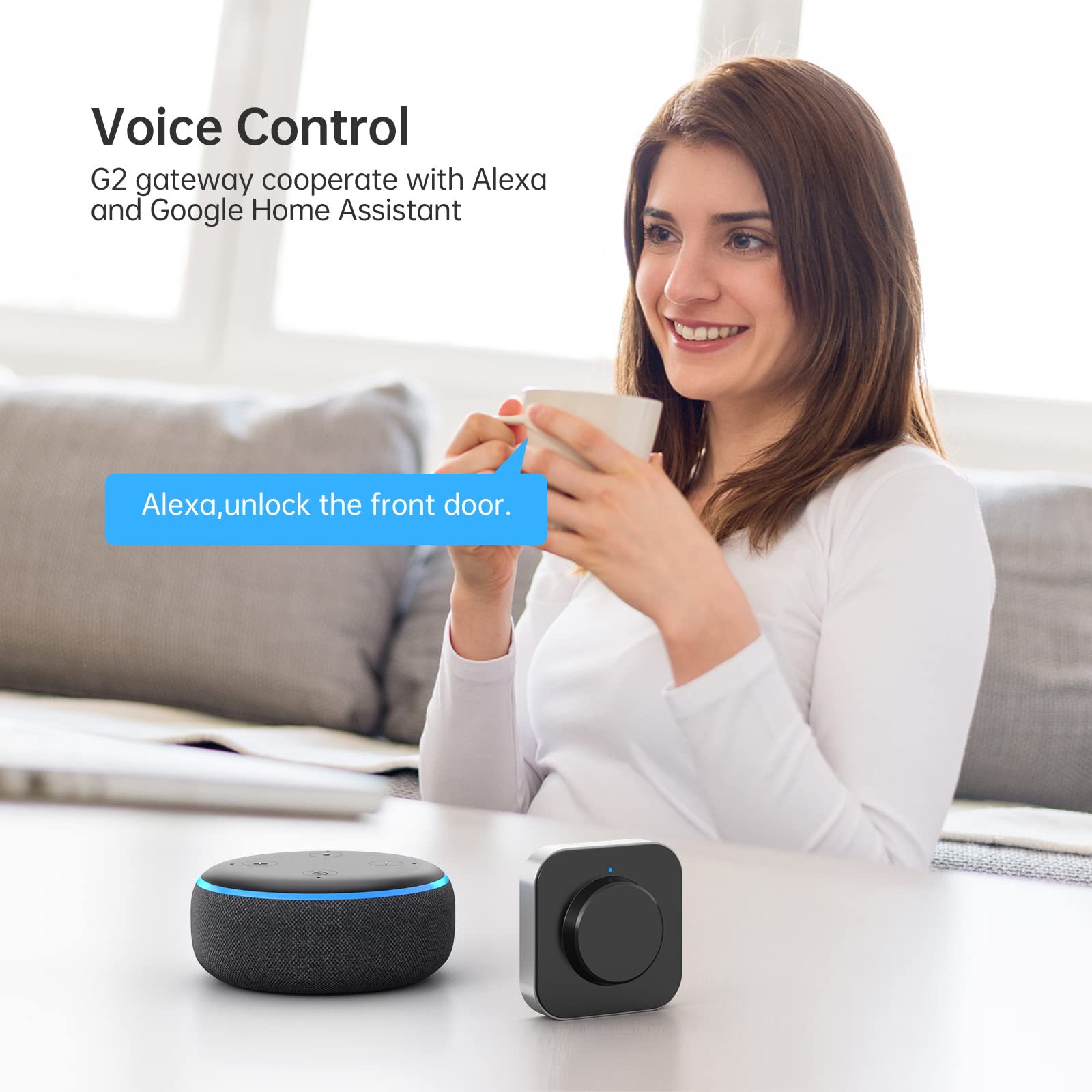 Smart Lock WiFi Gateway, Keyless Entry Electronic Smart Door Lock Wi-Fi Bridge, TTLock Smart Deadbolt WiFi Hub Compatible with Alexa,Google Home