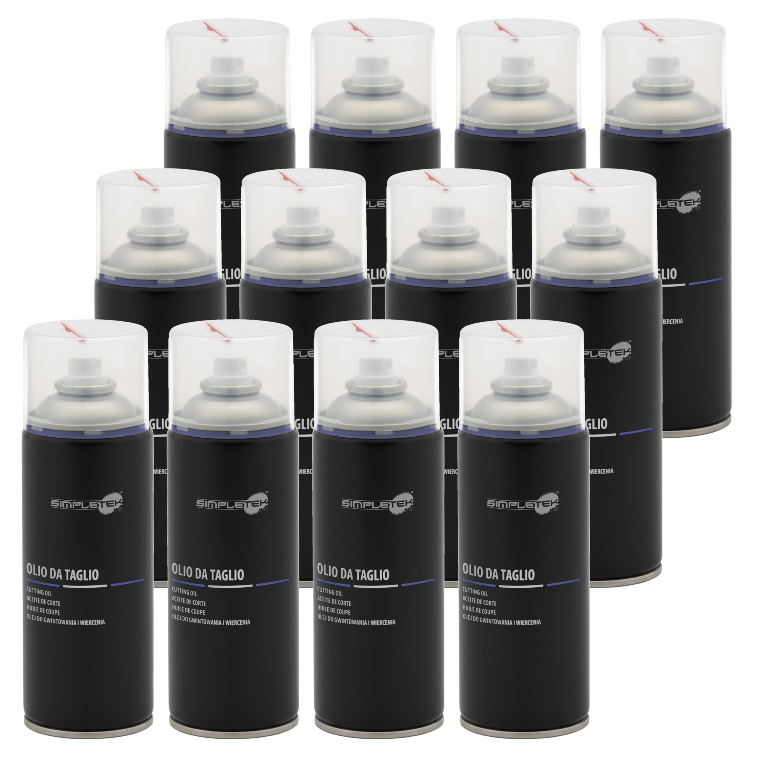 SIMPLETEK - 12X OLio Da Taglio Lubrificante Lavorazione Anti-Saldante Metalli Filettatura OL104 400ml (12 pezzi)