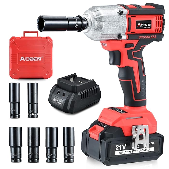 Buy AOBEN 21V Cordless High Torque Impact Wrench 1/2 inch, Powerful