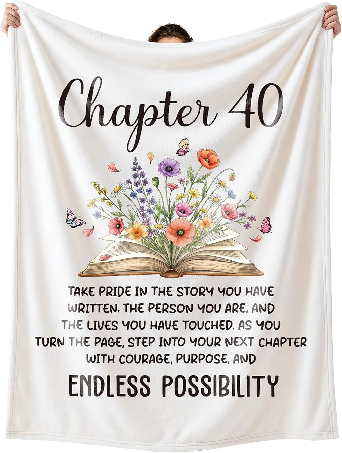 Giftota 50th Birthday Gifts for Women, 50 Year Old Gifts for Women 50th Birthday Gift for Her New Chapter Blanket 50'' x 60'' 50 Birthday Gift Ideas