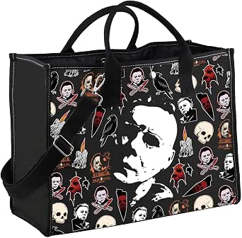 LEVLO Tote Bag Horror – Borsa A Tracolla In Tela Con Stampa 3D 'I Want To Play A Game', Regalo Per Fan Di Film Thriller E Puzzle Horror – 33x37 Cm, Resistente E Lavabile
