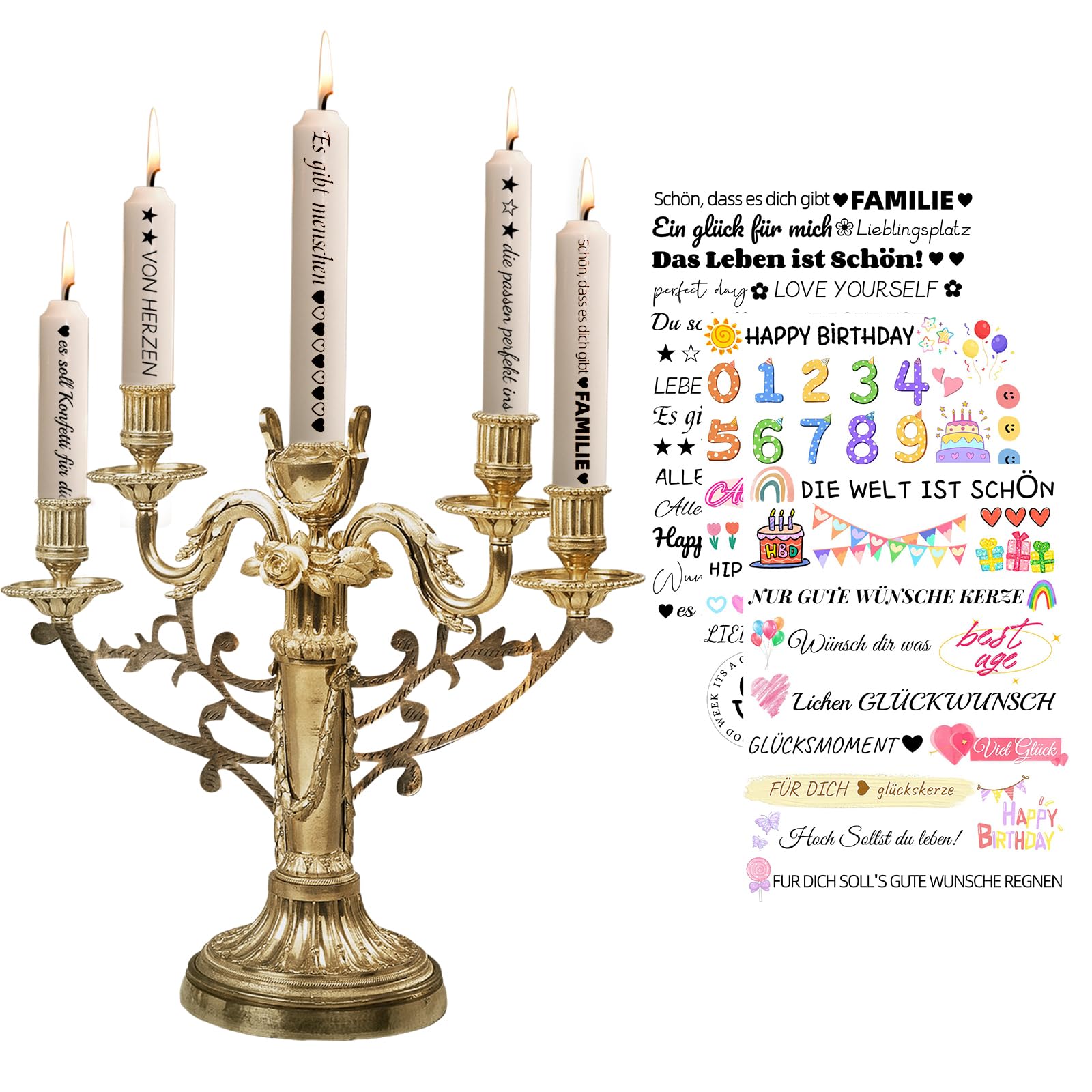 Tatouages Pour Bougies Baptême - Lot De 4 Décorations A5 - Transfert Imperméable - DIY Artisanal