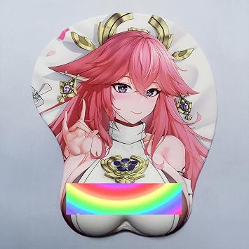 FORKIS Anime Mouse 3D Chest Mouse Pad Gaming Anime Mousepad With Wrist Rest Desk Mat