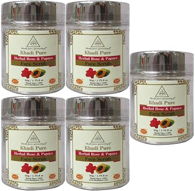 Pure Herbal Rose & Papaya Face Scrub, 50 ml (Pack of 5)