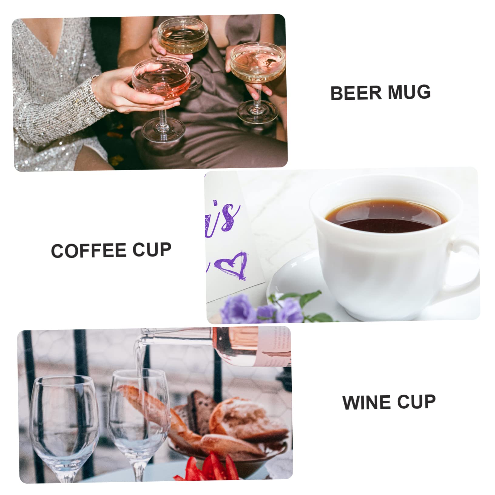 MAGICLULU 3 Set Pennarello Per Bicchiere Di Vino Segnabicchieri Segnacalici Della Coppa Del Partito Arredamento Marino Pennarello A Ventosa Per Bicchiere Di Vino 36 Pezzi * 3