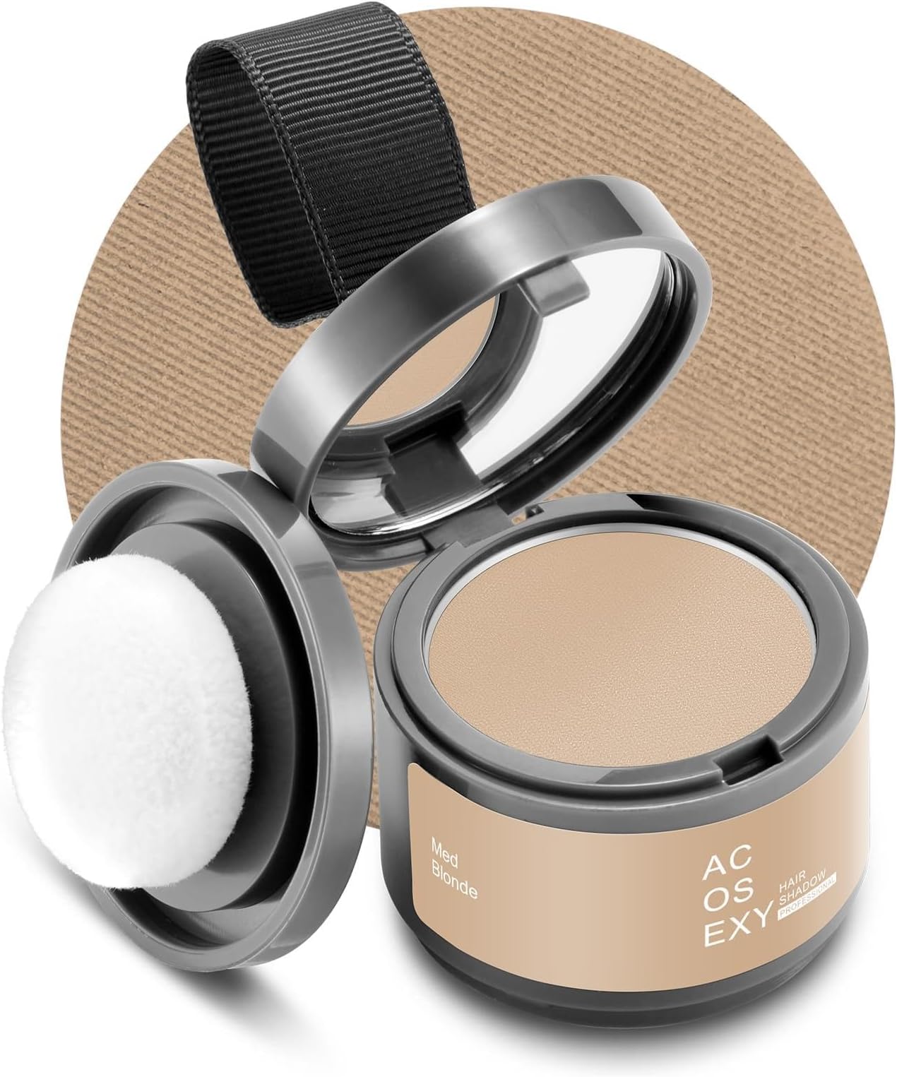 Root Touch Up Hair Powder, Med Blonde, Instantly Covers Hairline Shadow, Thinning Hair for Women Eyebrows, Gray Hair Coverage for Men's Beard Line, Bald Spots