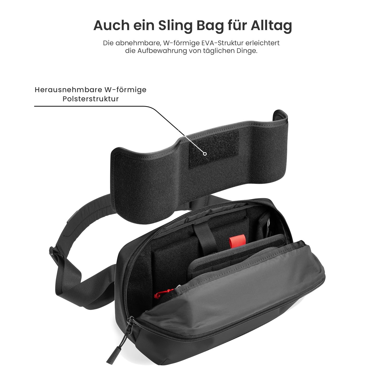 tomtoc Tragetasche Schultertasche für Nintendo Switch/Switch OLED, Rundumschutz Umhängetasche Sling Bag mit 20 Spielkassetten