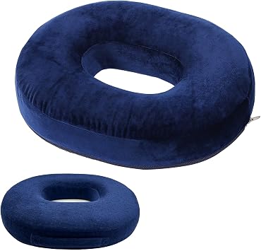 Memory Foam Orthopedic Donut Pillow for Tailbone Pain, Hemorrhoid Relief | and Coccyx Support - Ideal for Wheelchair, Vehicle, Home, or Office Seating