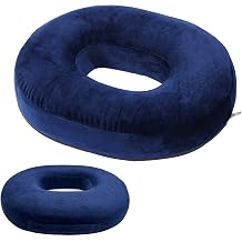 Memory Foam Orthopedic Donut Pillow for Tailbone Pain, Hemorrhoid Relief, Coccyx Support - Ideal for Wheelchair, Vehicle, Home, or Office Seating