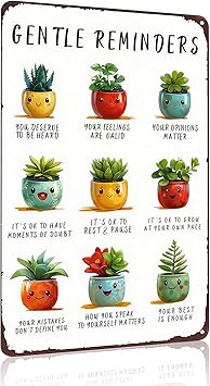 Plants Gifts Gentle Reminders Vintage Tin Sign Plants Gifts Gentle Reminders Vintage Tin Sign