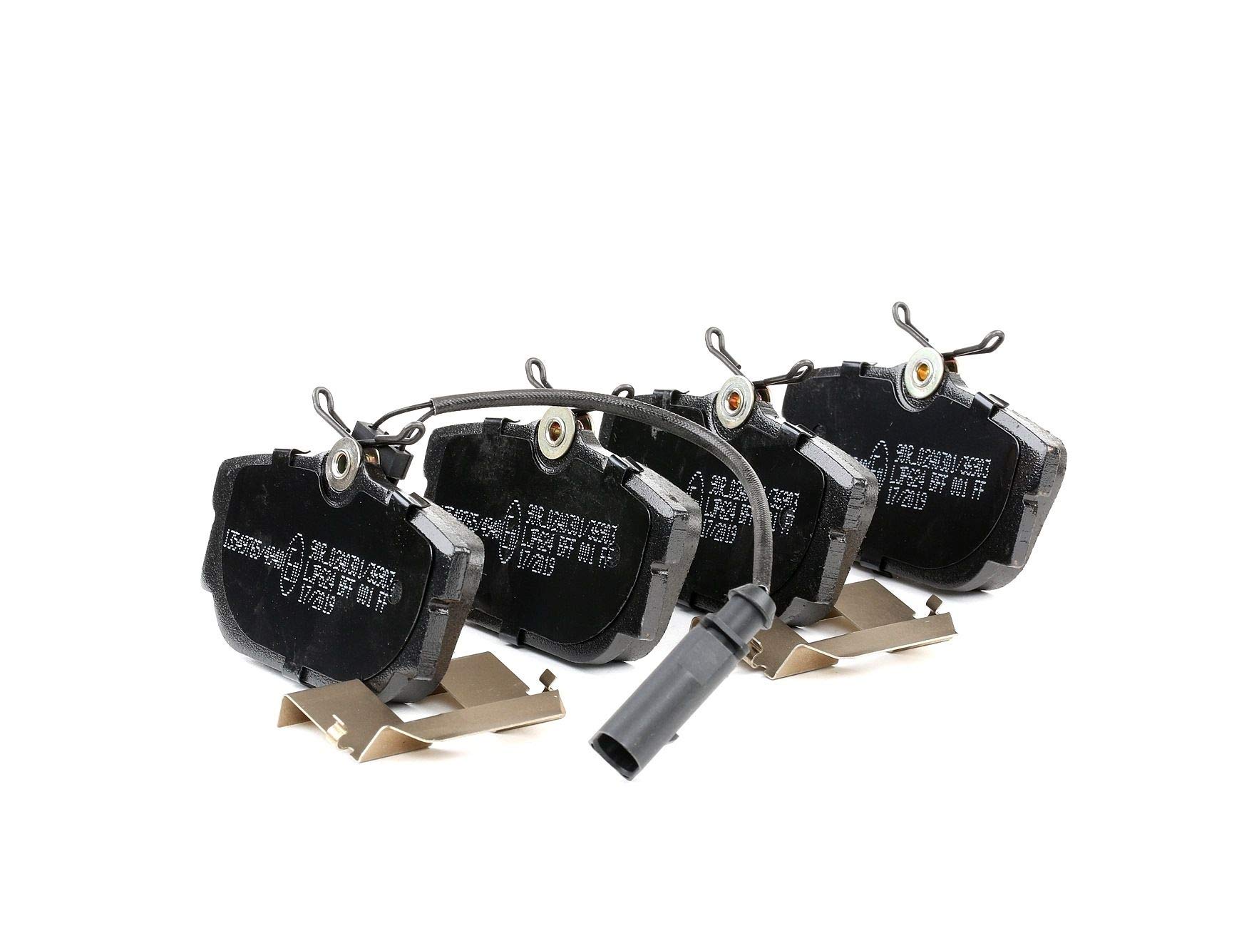 RIDEX 3405B1543 Juego para eje Kit de discos de freno y pastillas Trasero con accesorios con chapa antichirrido Compatible con VW Transporter T4 Bus 70B, 70C, 7DB, 7DK, 70J, 70K, 7DC, 7DJ