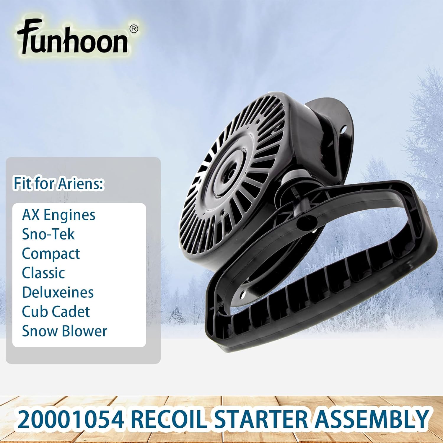 20001054 Pull Cord Recoil Starter Assembly for Ariens SNO-Tek, Compact, Classic, Deluxe, AX254 Engines, 920021, 920022, 921024, 921030 Snow Blowers