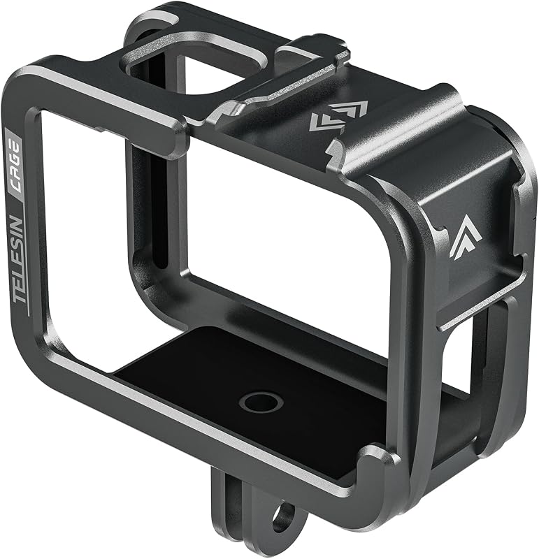Aluminum Case Metal Cage Protective Frame Housing for GoPro Hero 13 12 11 10 9, Fits for Go Pro When ND CPL Lens Filter Max Lens Mount on, with Cold Shoe Connect to Video Light Microphone