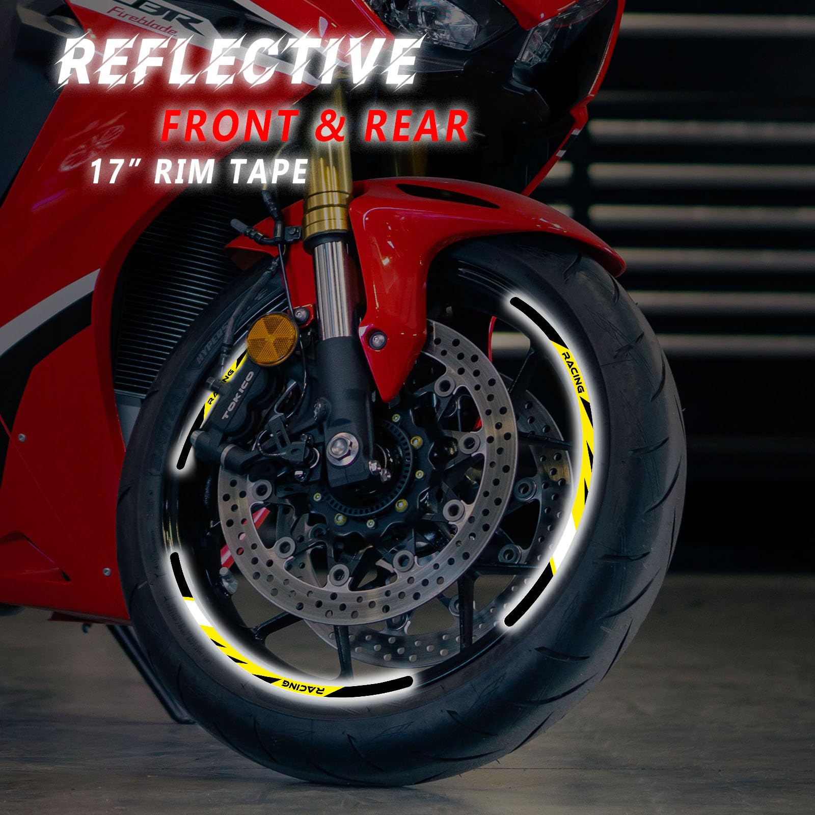 Autobahn88 Zestaw naklejek na felgi motocyklowe, kompatybilny z Kawasaki Z400 (2019-2023) (styl: Z400-czerwony)