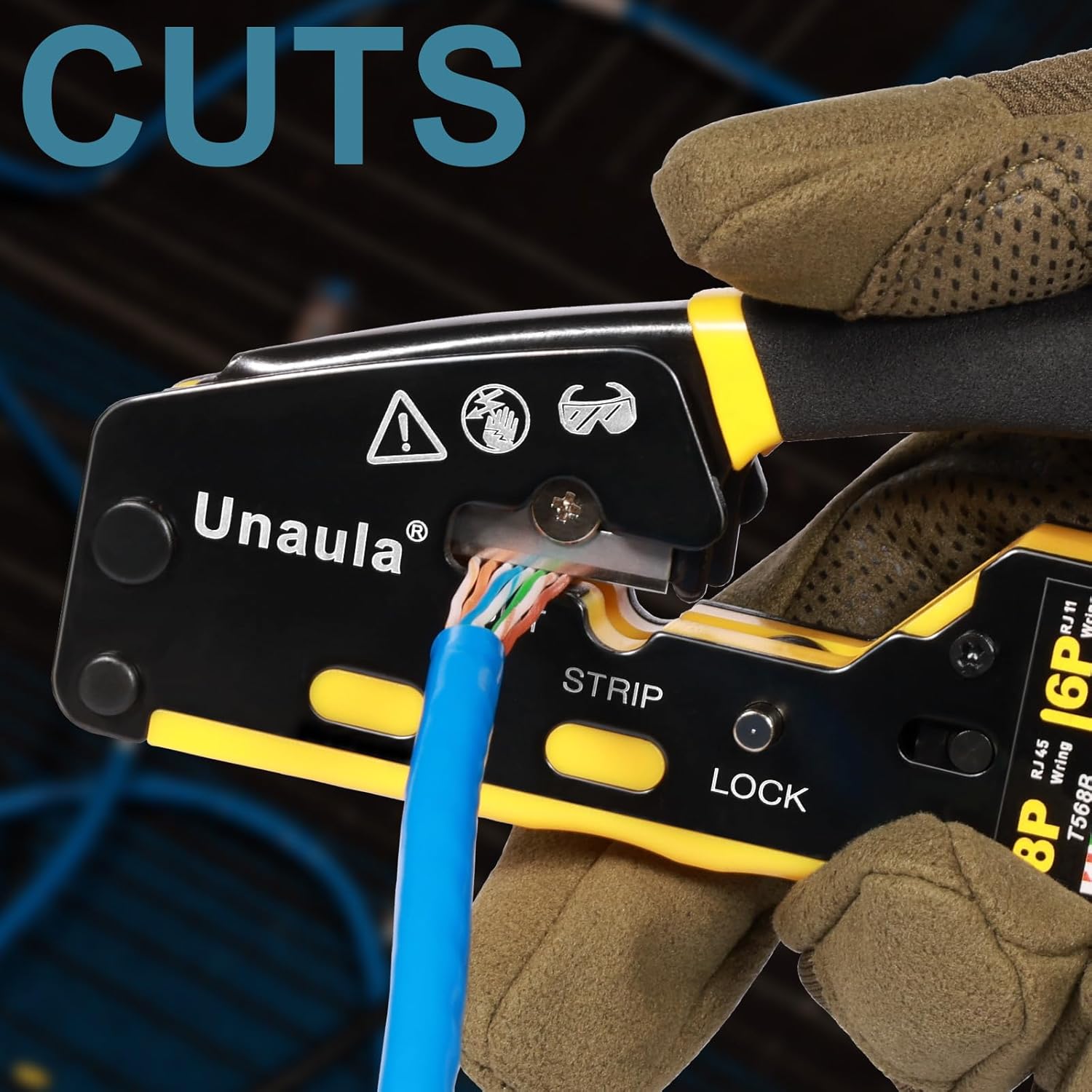 RJ45 Crimp Tool Pass Through Ethernet Crimper Kit Cat5 Cat6 Crimping Tool Kit, Ethernet Crimping Tool Kit RJ45 Crimper