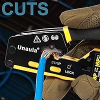 Vista 4 de RJ45 Crimp Tool Pass Through Ethernet Crimper Kit Cat5 Cat6 Crimping Tool Kit, Ethernet Crimping Tool Kit RJ45 Crimper