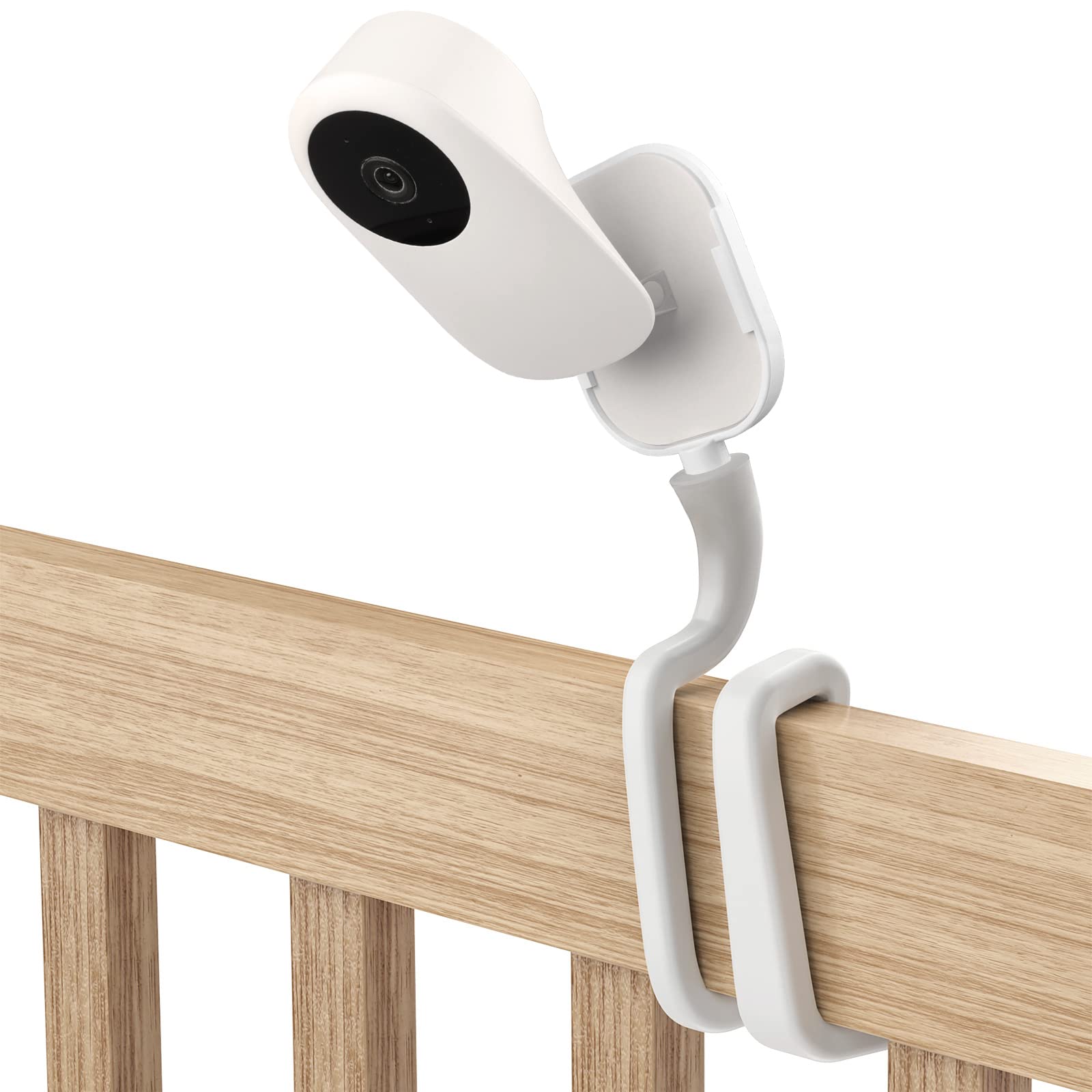 Tiuihu Silver Baby Monitor Mount For Nooie Baby Monitor 1080P，Flexible Mounting Mount For Nooie Baby Monitor