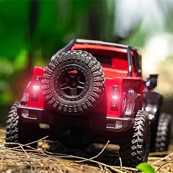 RC Truck Pickup Body Shell for 1/18 RC Crawler Car TRX4M Defender Bronco (Red)