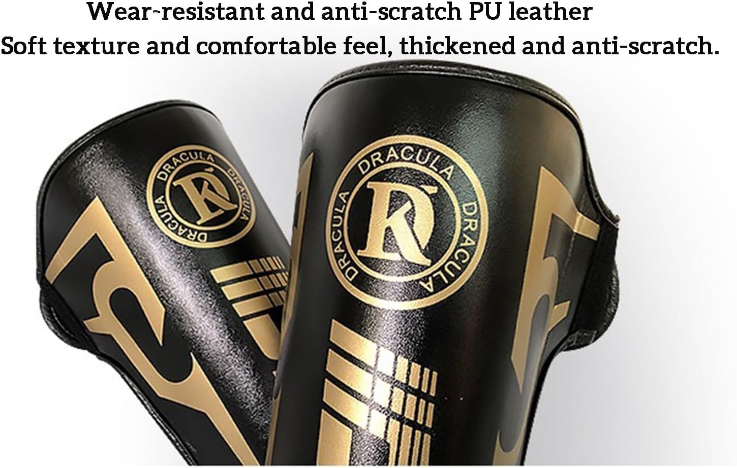 Protège-Tibias De Kickboxing, Protège-Tibias De Muay Thai, Coussinets D’entraînement De Muay Thai, Cou-de-Pied De Jambe avec Rembourrage en Mousse pour Les Arts Martiaux, Kickbox, A, S