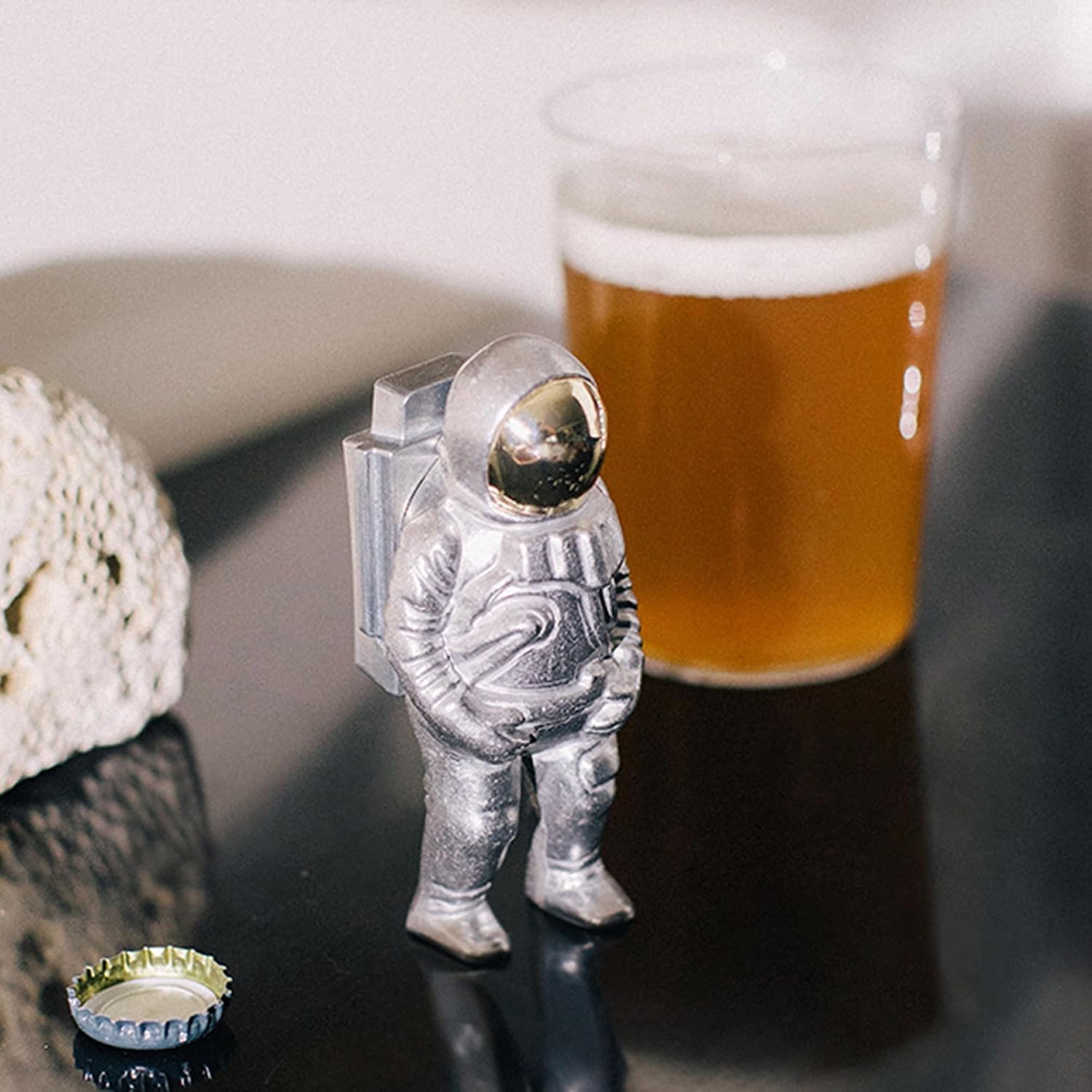 DOIY Bottle Opener Astronaut | Bar Accessories for Home Pub & Beer Bottle Opener | Bottle Openers for Garden Bar Accessories | Alcohol Gifts for Men & Beer Gifts for Men | Beer Bottle Opener | Grey image 4