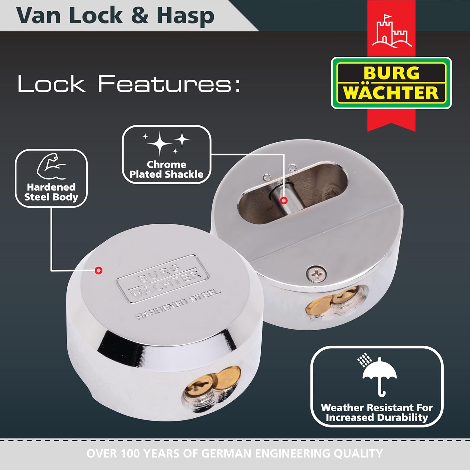 Sterling PHS104E 73 mm Round Shackleless Padlock and Hasp Solution Pack