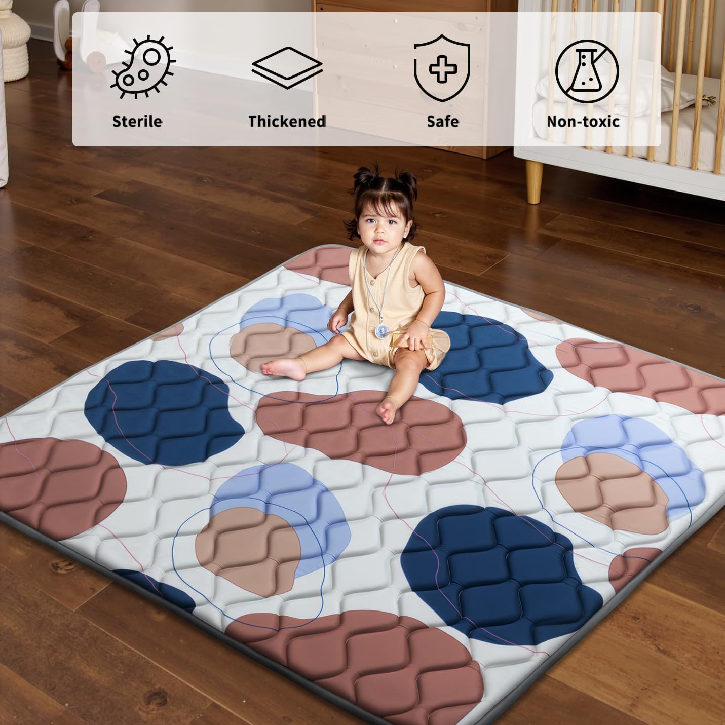 UBRAVOO Baby Play Mats, Crawling Playpen Mat, Thicken Soft Padding Foam Playmatfor Babies and Toddlers Infants - Image 2