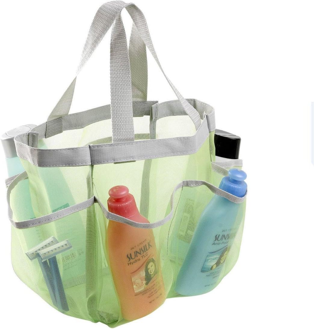 Hanging Toiletry Bag with 8 Compartment Mesh Shower Caddy,Quick Dry Shower Tote Bag Organizer for Cosmetics, Swimming Supplies,Bathroom Shampoo,Soap,Body Wash,Towels,Shaving Tools and Other Toiletries