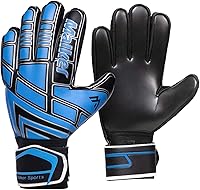 Vista 2 de Malker Guantes de Portero de Fútbol Guantes de Portero con Fingersave y Protección Doble de Muñeca, Guantes de Portero de Agarre Fuerte para Niños