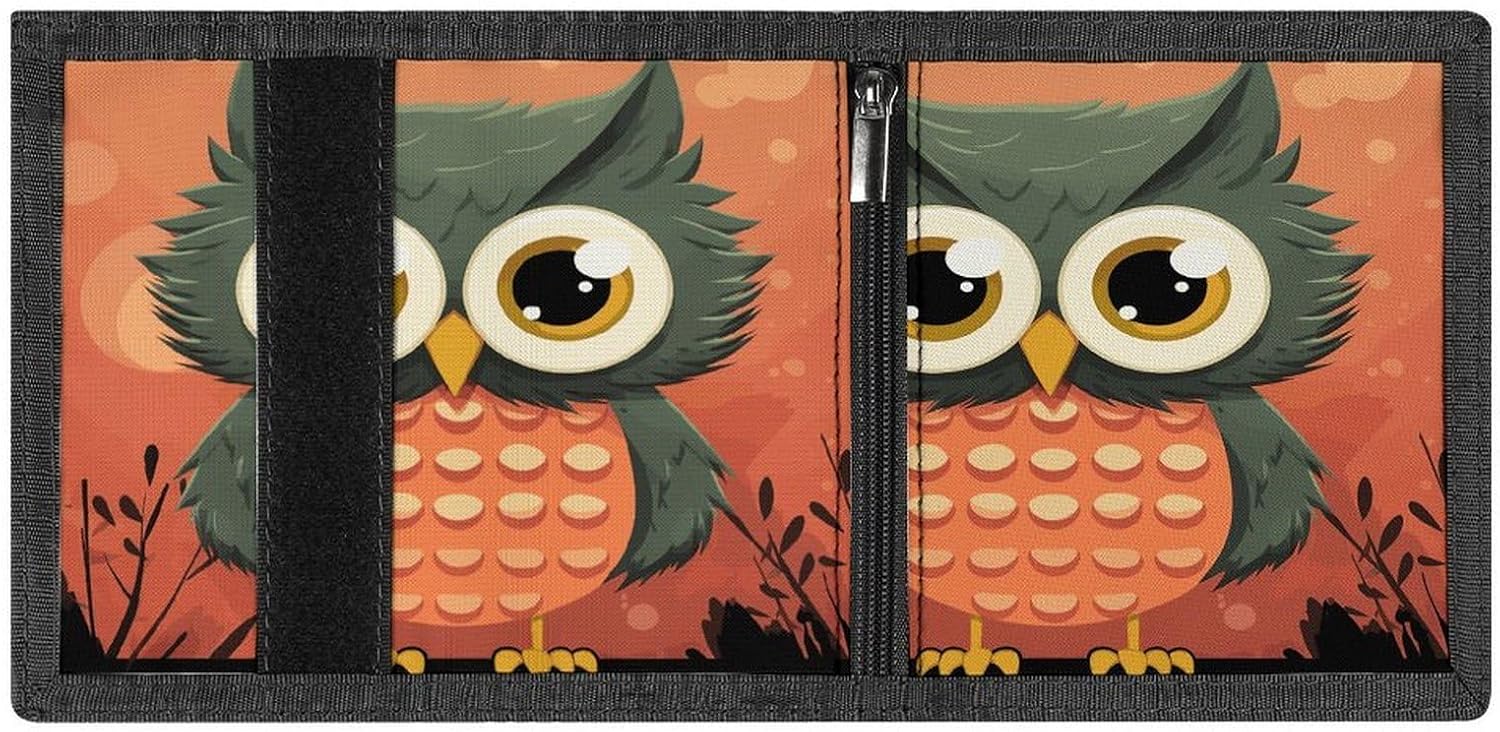Cartoon Owl Trifold Wallet Coin Purse image 4