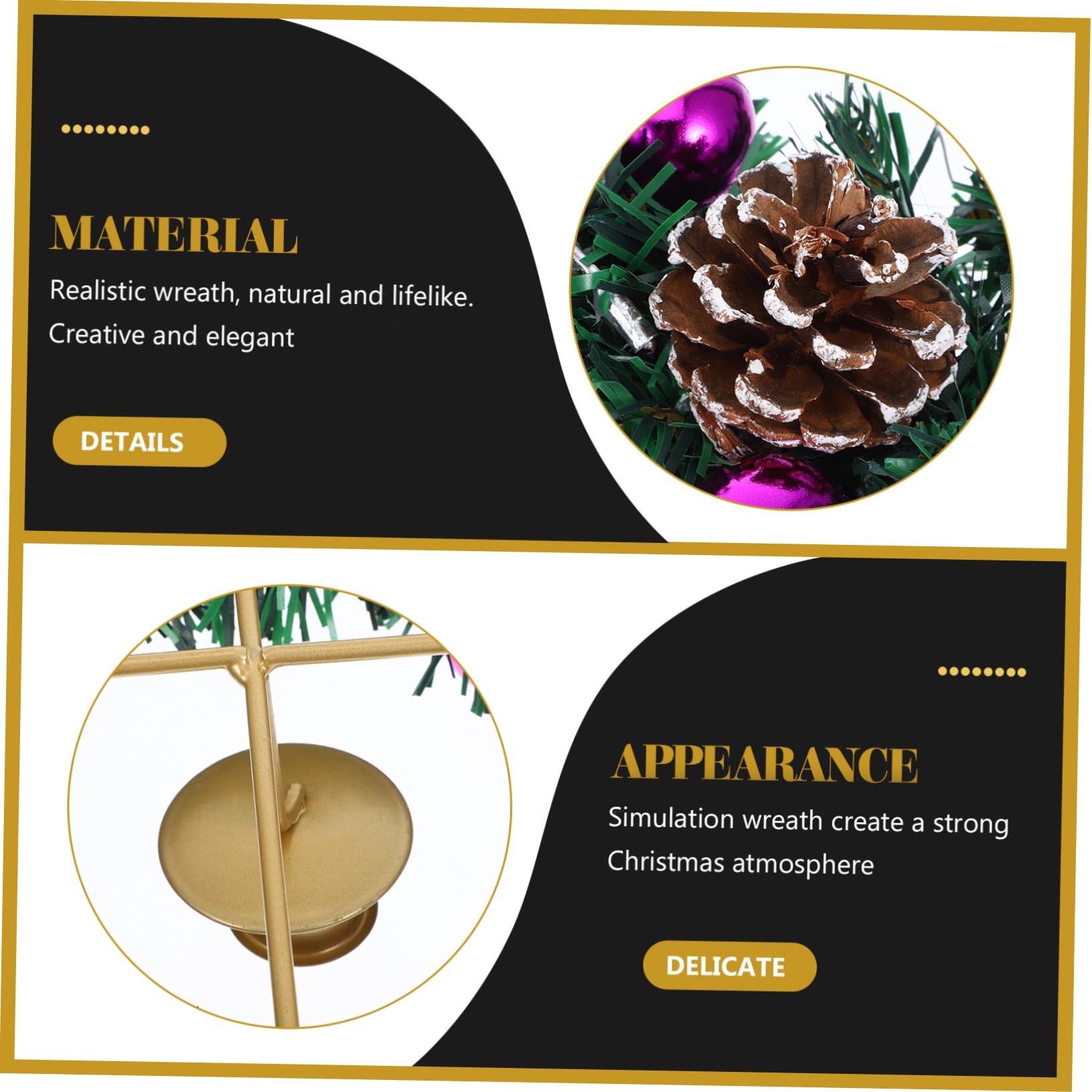 Adviento Navideña con Lazos Morados Portavelas Navideños Centro De Mesa Navideño con Purpurina y Bayas para Decoración del Hogar Candelabro Adviento Festivo