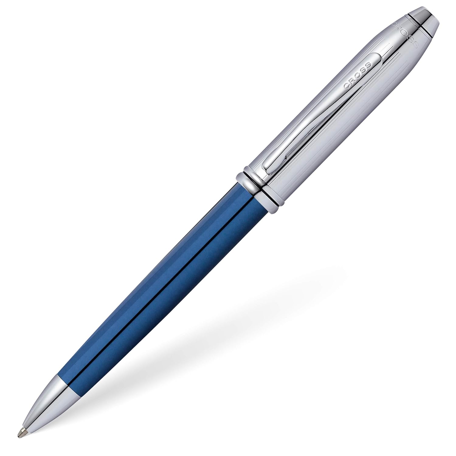 Cross Townsend Limited Edition Ballpoint Pen - Blue Chrome