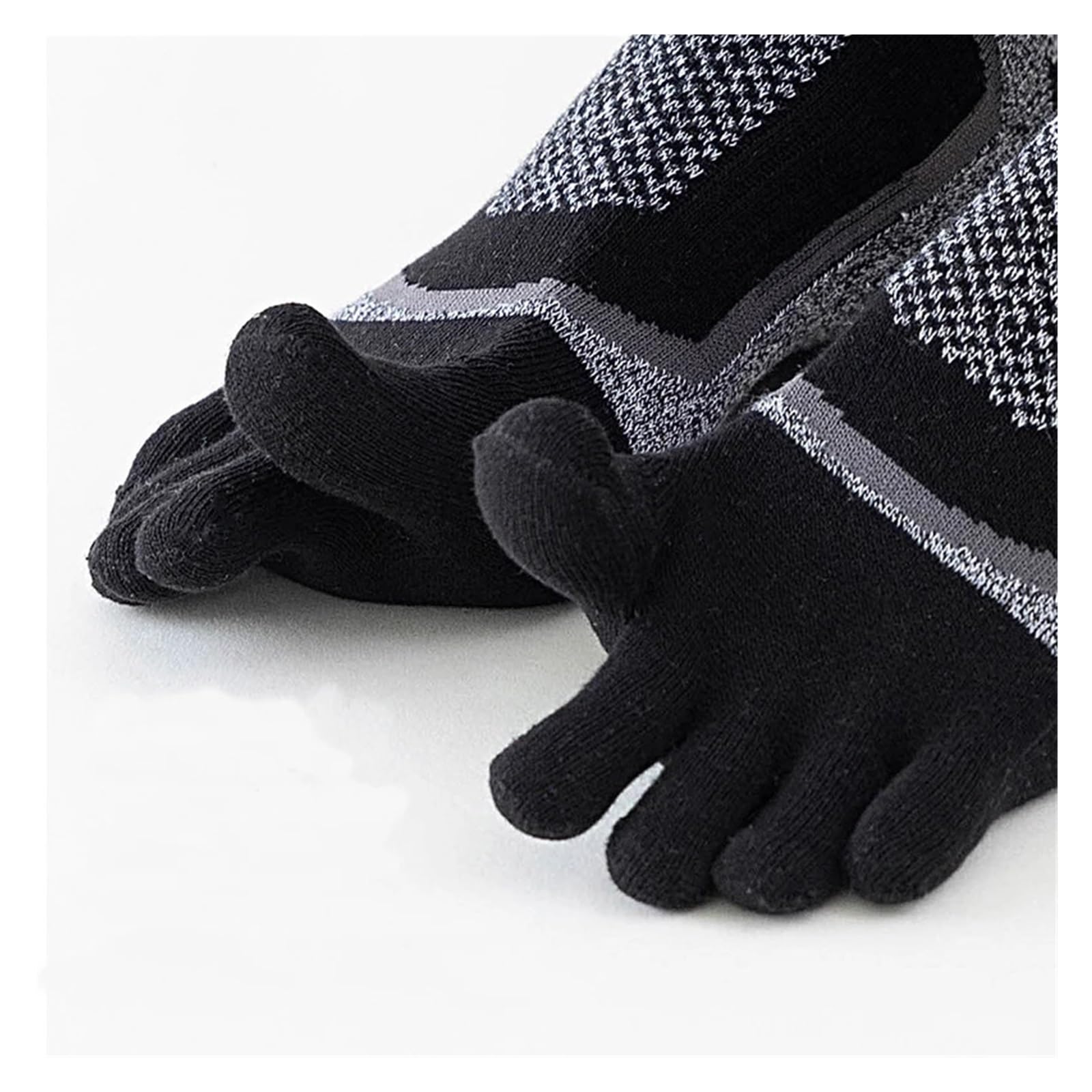 Bawełniane skarpetki z pięcioma palcami | Multicolor EU39-44 5 par męskich biegania Piesze wycieczki Sporty biurowe: Oddzielenie palców