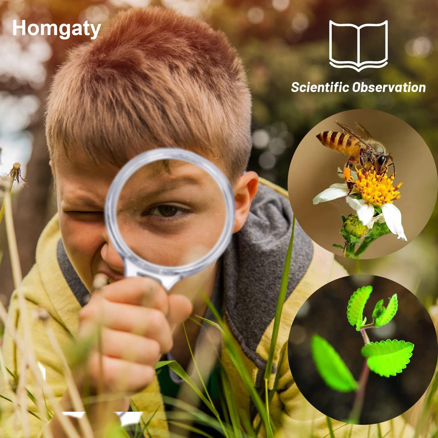 Homgaty 10Pcs Handheld Magnifier, Reading Magnifying Glasses with Lanyards, 6X Lenses for Seniors Low Vision,Books, Pages - Image 4