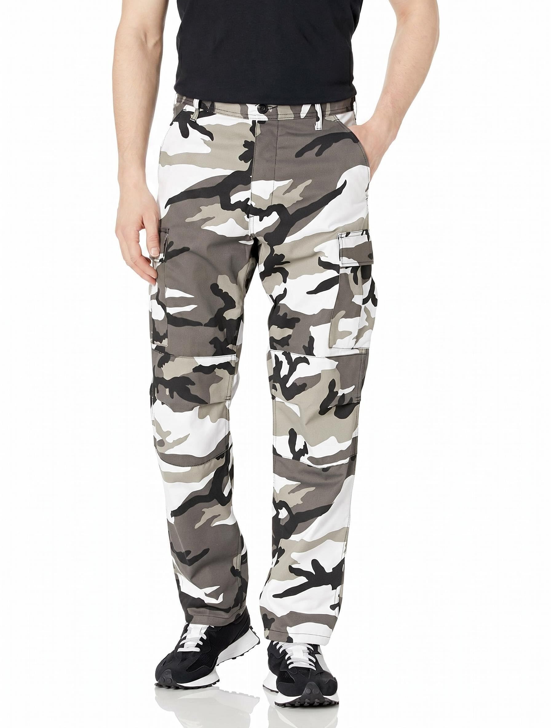 BACKBONE Mens Casual Camouflage Cargo Pants