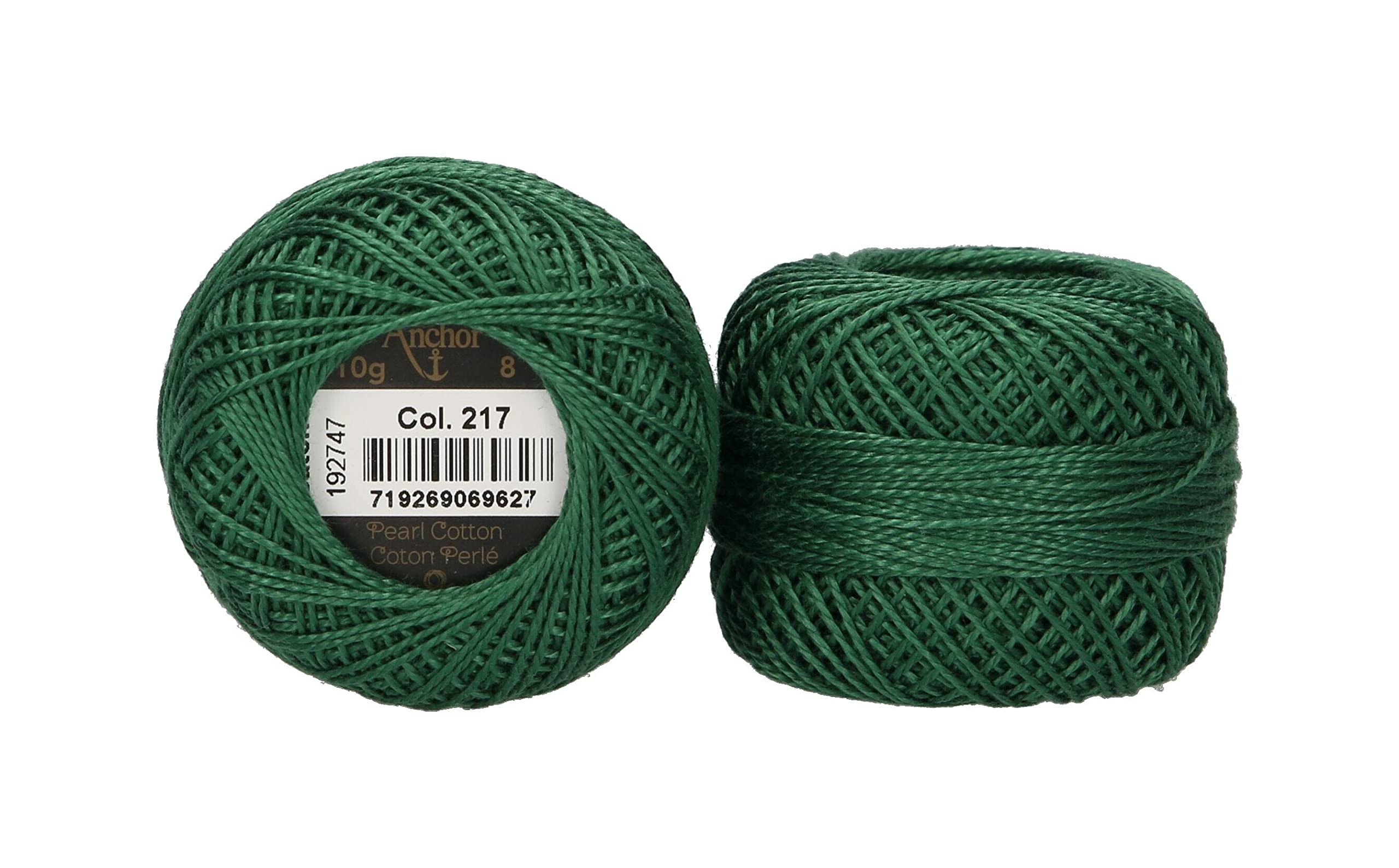ANCHOR Pearl Yarn, Thickness: 8, Packaging: 10G, Running Length: 82M moosgrün Embroidery Threads — image 1