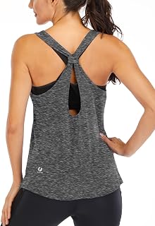 ICTIVE Workout Tank Tops for Women Yoga Tops for Women Loose Fit Backless Muscle Racerback Summer Gym Shirts