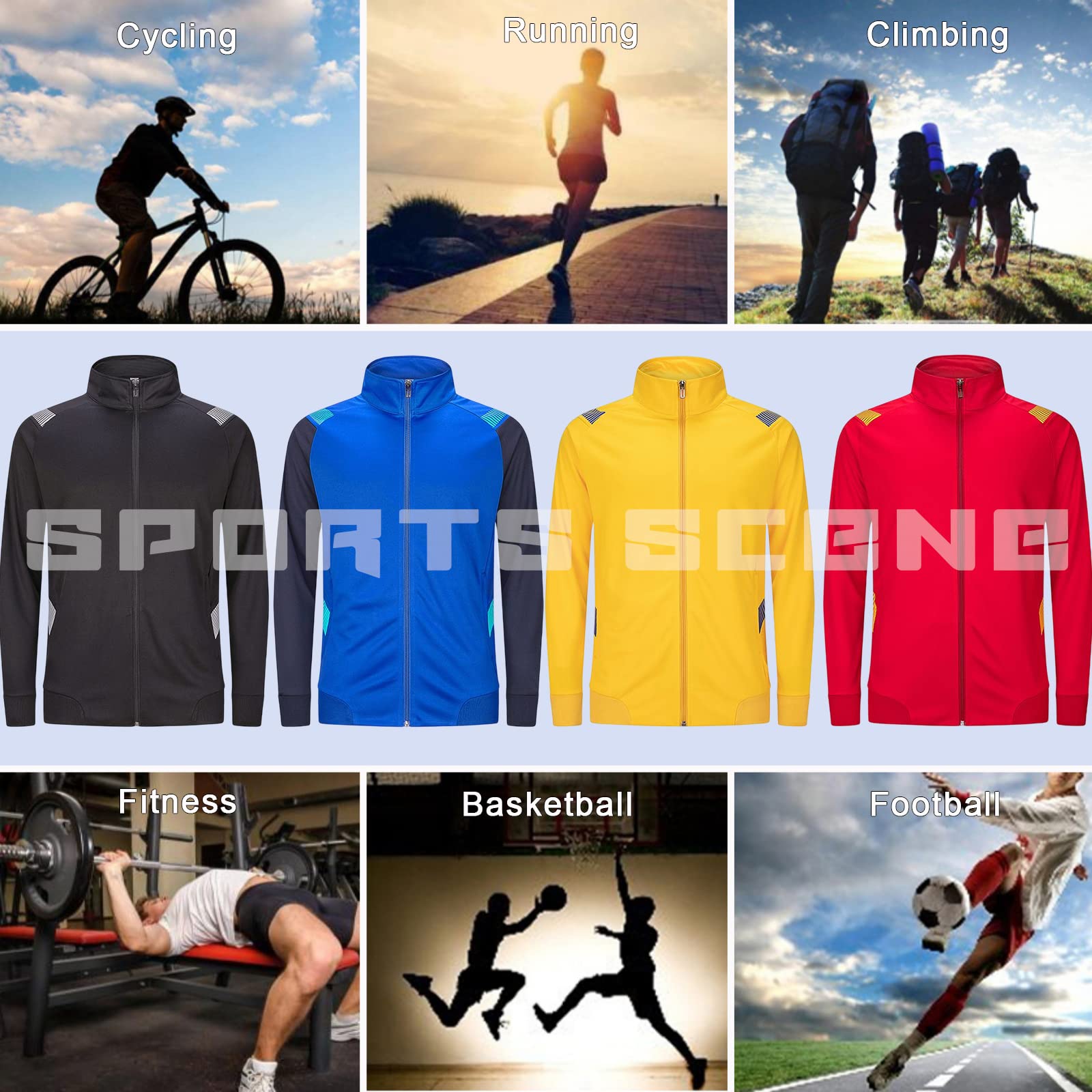 Survêtement À Manches Longues Personnalisé Hommes Personnaliser Maillot De Football Veste De Cyclisme Thermique Coupe-Vent Veste De Course avec Nom Numéro Logo