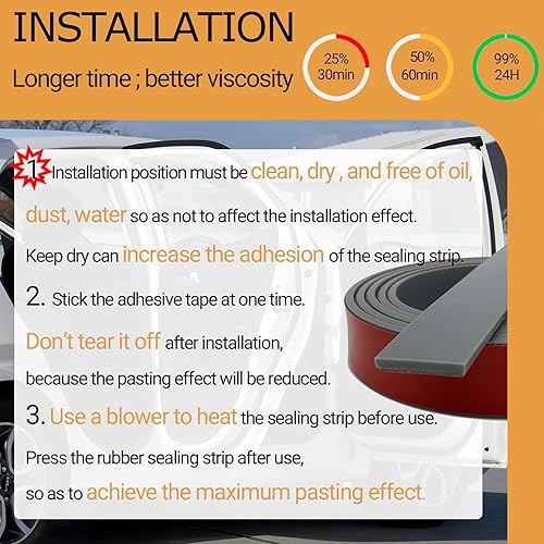 Miniatura 7 de Tiras de sellado de goma, hojas de goma, rollos y tiras con respaldo adhesivo para material de juntas de bricolaje, sellado de almacén, burletes