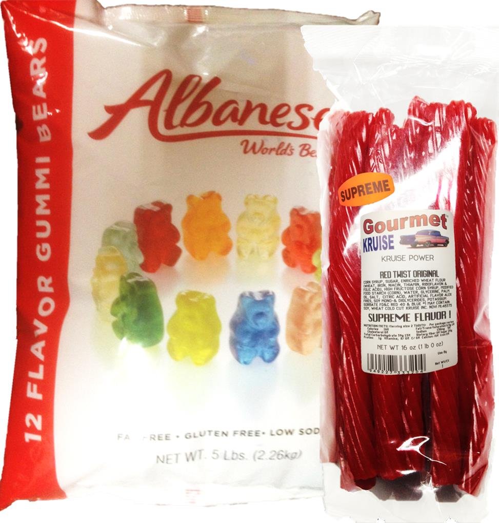 Red Twist Licorice Original Gourmet Kruise 1lb With Gummy