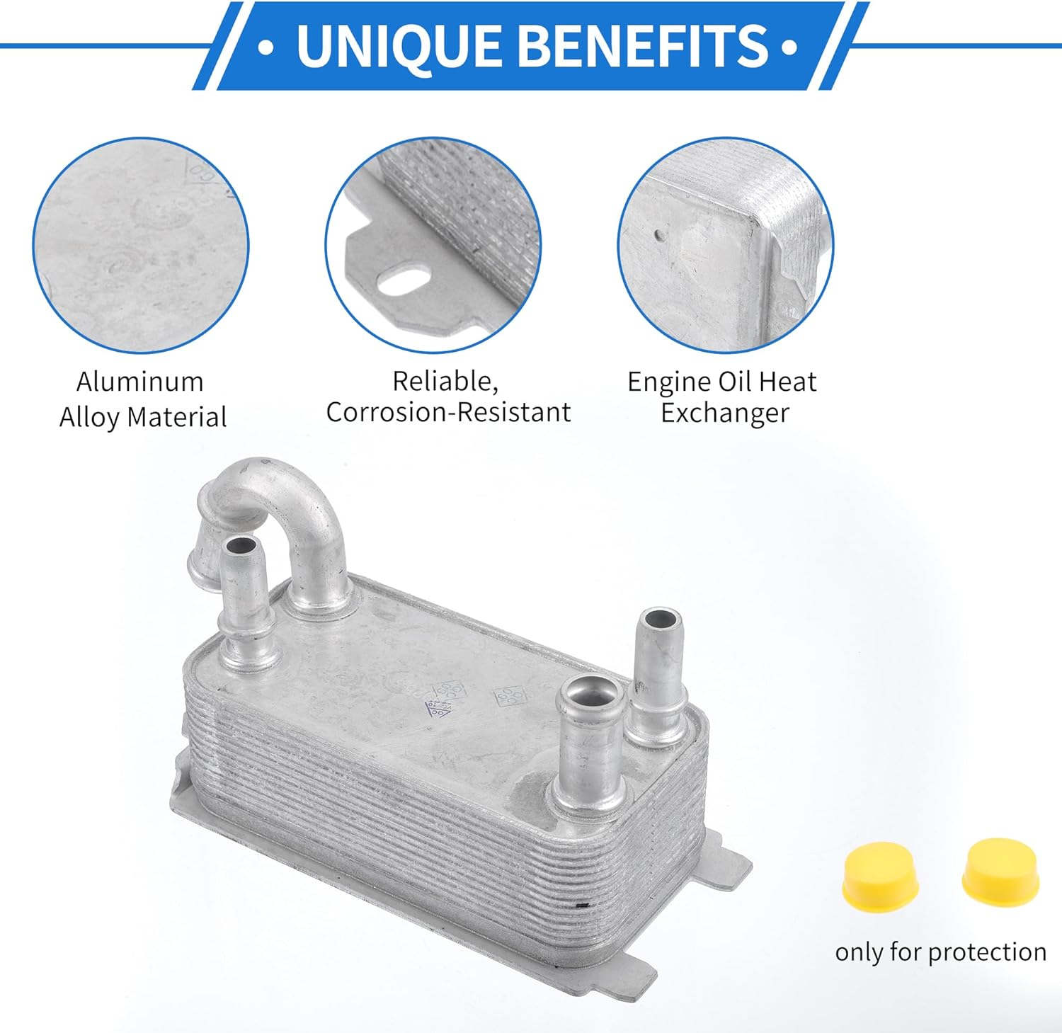 1 Pc Engine Oil Cooler for Mazda 3 2009-2020 Aluminum Alloy Silver Tone Transmission Oil Cooler Trans Cooler